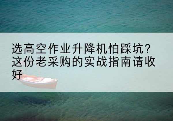 沅江高空作业升降机厂家推荐-选高空作业升降机怕踩坑？这份老采购的实战指南请收好