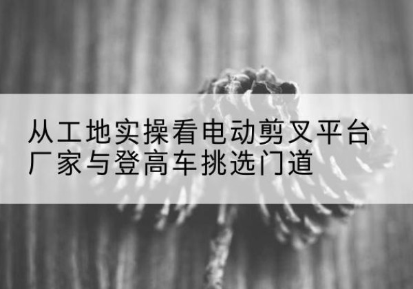 沅江电动剪叉升降平台厂家-从工地实操看电动剪叉平台厂家与登高车挑选门道